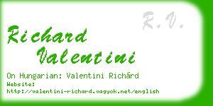 richard valentini business card